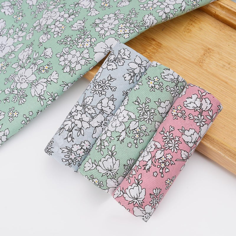 HOULIFE Ladies 100% 60S Cotton Handkerchiefs Womens Floral Print Hankies for Wedding Party 18x18 - Image 4